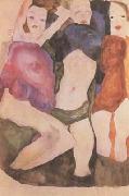 Three Girls (mk12) Egon Schiele